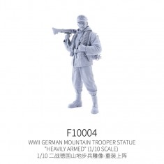 1/10 WWII German Mountain Trooper Statue Heavily Armed