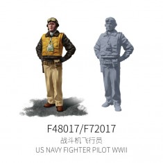 1/48 WWII US Navy Fighter Pilot Statue for Carrier-Based Aircraft Dioramas #1