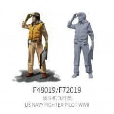 1/48 WWII US Navy Fighter Pilot Statue for Carrier-Based Aircraft Dioramas #3