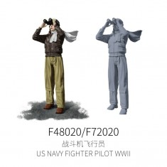 1/48 WWII US Navy Fighter Pilot Statue for Carrier-Based Aircraft Dioramas #4
