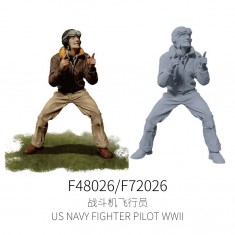 1/48 WWII US Navy Fighter Pilot Statue for Carrier-Based Aircraft Dioramas #10