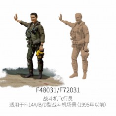 1/48 Fighter Pilot Figure for F-14A/B/D Aircraft Dioramas Before 1995 #5