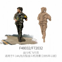 1/48 Fighter Pilot Figure for F-14A/B/D Aircraft Dioramas Before 1995 #6