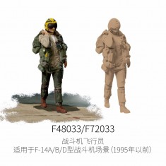 1/48 Fighter Pilot Figure for F-14A/B/D Aircraft Dioramas Before 1995 #7