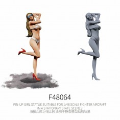 1/48 Pin-Up Girl Statue for Parked Fighter Aircraft Dioramas #8