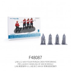 1/48 US Navy Four-Person Crew Handling AIM-9X Missile