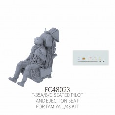 1/48 F-35A/B/C Seated Pilot and Ejection Seat for Tamiya Kit #3