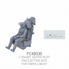 1/48 F-35A/B/C Seated Pilot and Ejection Seat for Tamiya Kit #10