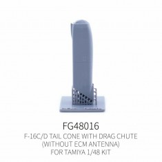 1/48 F-16C/D Tail Cone with Drag Chute without ECM Antenna for Tamiya Kit