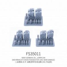 1/35 WWII German 20L Jerrycan 1941 War Damage