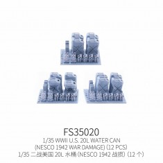 1/35 WWII US 20L Water Can Nesco 1942 War Damage (12pcs)