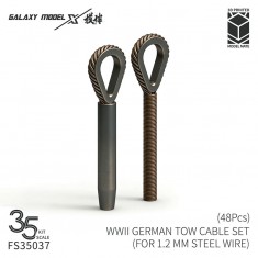 1/35 WWII German Tow Cable Set for 1.2mm Steel Wire (48pcs)
