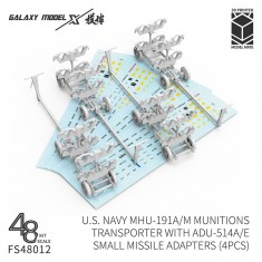 1/48 US Navy MHU-191A/M Munitions Transporter with ADU-514A/E Adapters (4pcs)