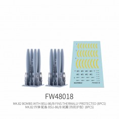 1/48 Mk.82 Bombs with BSU-86/B Fins Thermally Protected (8pcs)