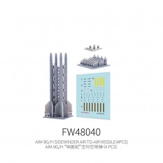 1/48 AIM-9G/H Sidewinder Air-To-Air Missile (4pcs)
