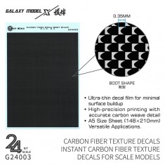 1/24 Carbon Fibre Texture Decal Boot Shape