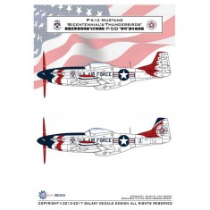 Decals for 1/48 North American P-51D Mustang Bicentennial & Thunderbirds