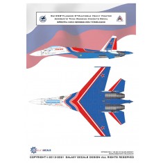 1/48 Su-35S Flanker-E Russian Knights Decals for Great Wall Hobby S4812 Kit