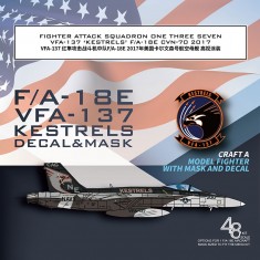 1/48 VFA-137 Kestrels F/A-18E CVN-70 2017 Decals