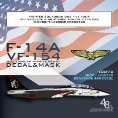 1/48 VF-154 Black Knights F-14A Tomcat 2000 CAG Decals