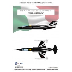 1/48 F-104S Starfighter Italian 4th Stormo Caccia Intercettori Decals