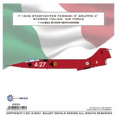 1/48 F-104S Starfighter Ferrari 9 Gruppo 4 Stormo Italian AF Decals