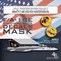1/48 VFA-31 Tomcatters Colonial Felix F/A-18E AJ-100 CAG Mask for Meng LS-012
