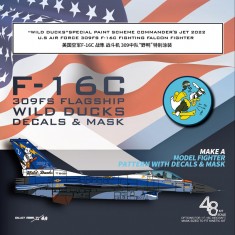 1/48 F-16C Wild Ducks Special Paint Scheme Mask for Kinetic #K48102 Kit
