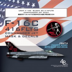 1/48 USAF F-16C Block 50 416FLTS Commander Jet 2024 for Tamiya #61106 Kit