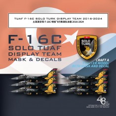 1/48 TUAF F-16C Solo Turk Display Team 2016-2024 for Tamiya #61106 Kit