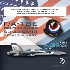 1/72 US Navy F/A-18E VFC-12 Fighting Omars Su-30 Camo Mask n Decals for Academy