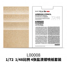 1/72-1/48 Airbrush Stencil Weathering Pattern (4 Sheets)