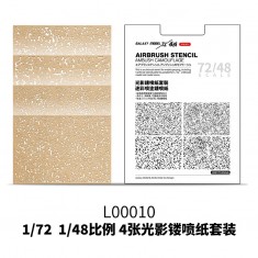 1/72-1/48 Airbrush Stencil Ambush Camouflage Pattern (4 Sheets)