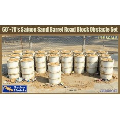 1/35 1960s-70s Saigon Sand Barrel Road Block Obstacle Set