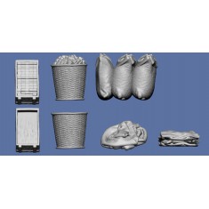 1/35 Coal Sacks and Briquette Carriers (Empty and Loaded)