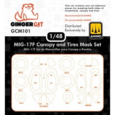 1/48 MiG-17F Canopy and Tyres Mask Set for AMMO MIG Kit