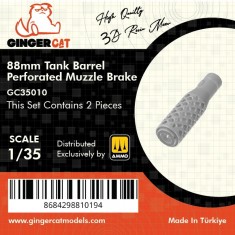 1/35 Lowe 88mm Gun Barrel with Perforated Muzzle Brake for Amusing Hobby Kit
