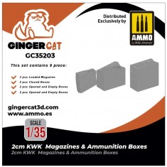 1/35 2cm KwK Magazines and Ammunition Boxes (9pcs)