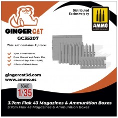 1/35 3.7cm Flak 43 Magazines and Ammunition Boxes (8pcs)