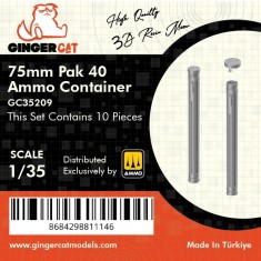 1/35 75mm PaK 40 Ammunition Containers (10pcs)