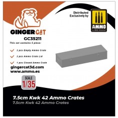 1/35 75mm KwK 42 Ammunition Crates (5pcs)