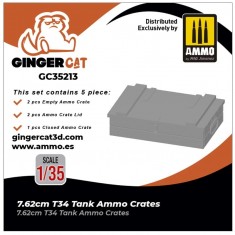 1/35 T-34 76.2mm Tank Ammunition Crates (5pcs)