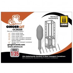 1/35 32cm Nebelwerfer Rockets and Steel Transport Containers (6pcs)
