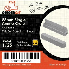 1/35 88mm Single Ammunition Crates (4pcs)