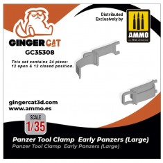 1/35 Early Panzer Large Tool Clamps (24pcs)