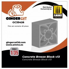 1/35 Concrete Breeze Blocks Version 13 (40pcs)