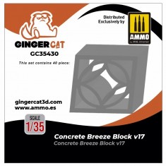 1/35 Concrete Breeze Blocks Version 17 (40pcs)