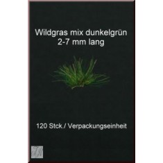 Grass Tufts - Dark Green, Mixed Sizes (2-7mm), 120 tufts