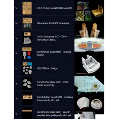 1/350 U.S.S. Enterprise NCC-1701-A Detail Set for Polar Lights kits [FRUIT PACK]
