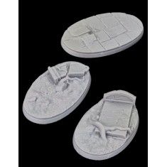 Wargaming - Resin Zombie Graveyard Bases 90mm (3pcs)